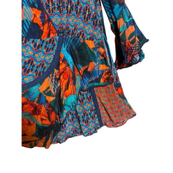 Bhanuni by Jyoti CELESTINE EMBROIDERED BLOUSE Sz. S - Picture 8 of 9